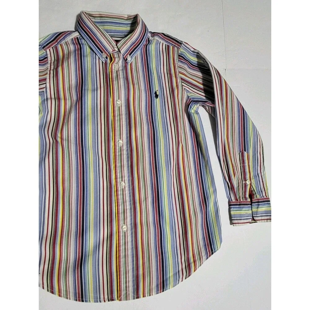(#7) Polo BY Ralph Lauren Boys Multicolor Size 7 Long Sleeve Button Down